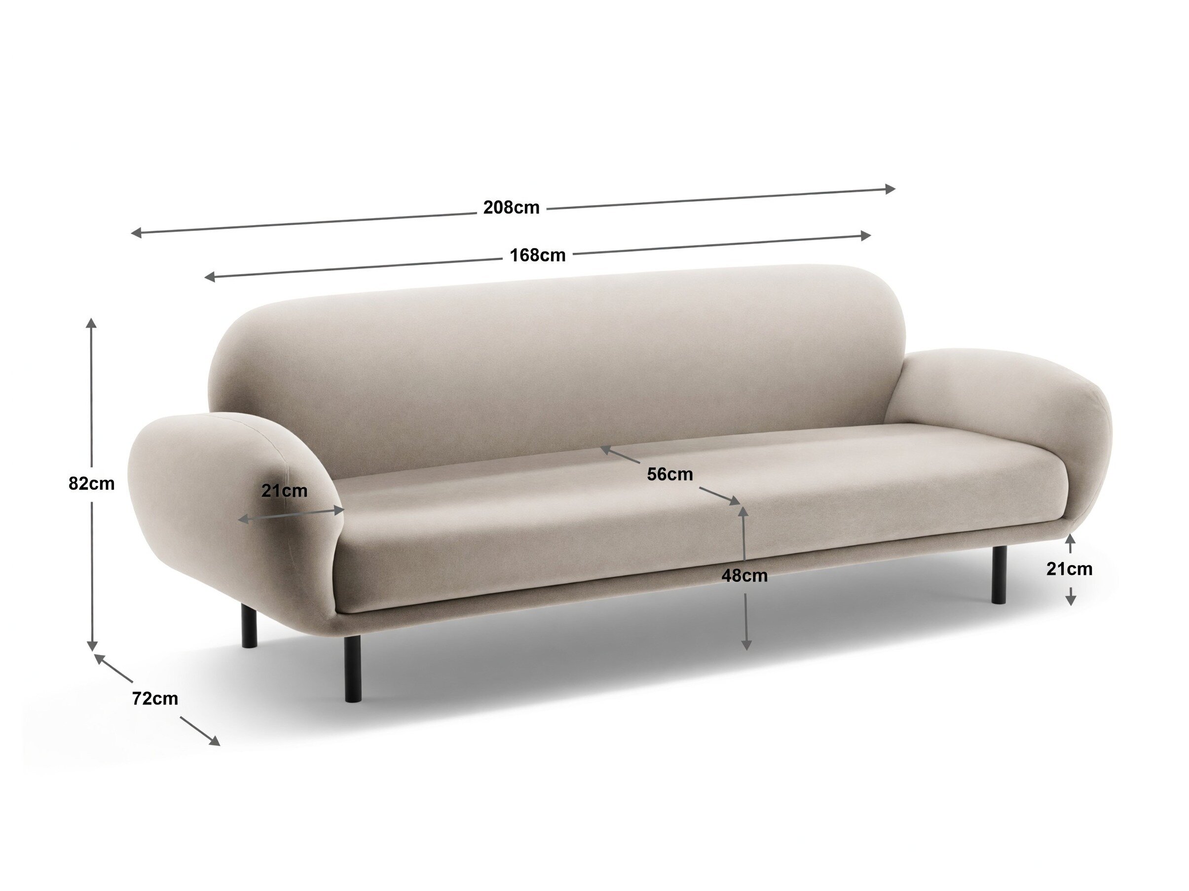 Sohva Beckley 344 (Casino Pearl)