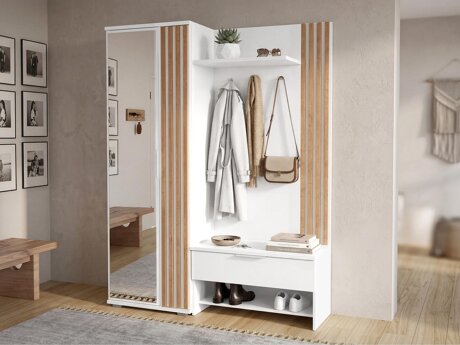 Hallway set Honolulu 161 (White + Wotan Oak)