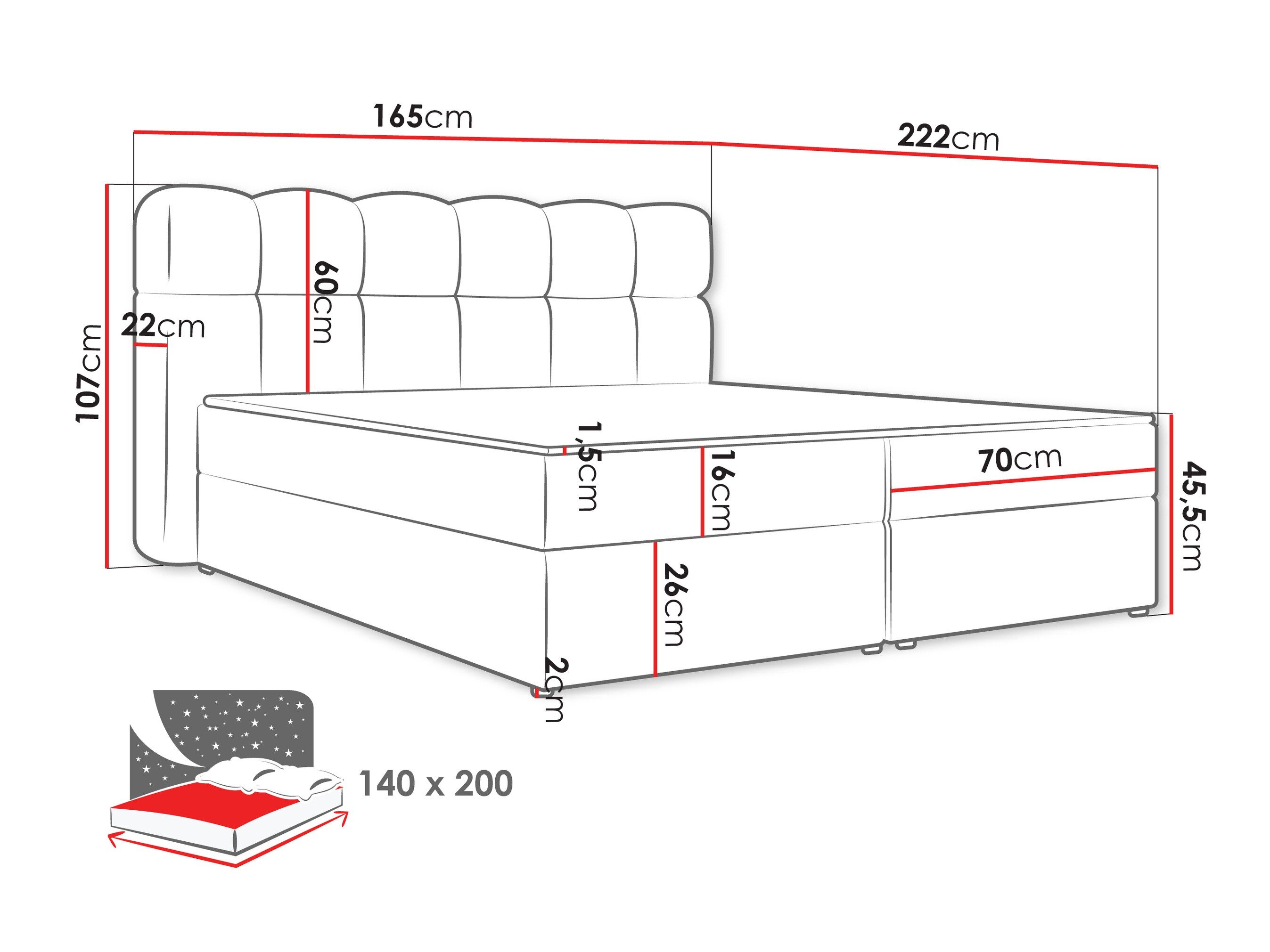 Jenkkisänky Stonecrest 113 (Lambi 11)
