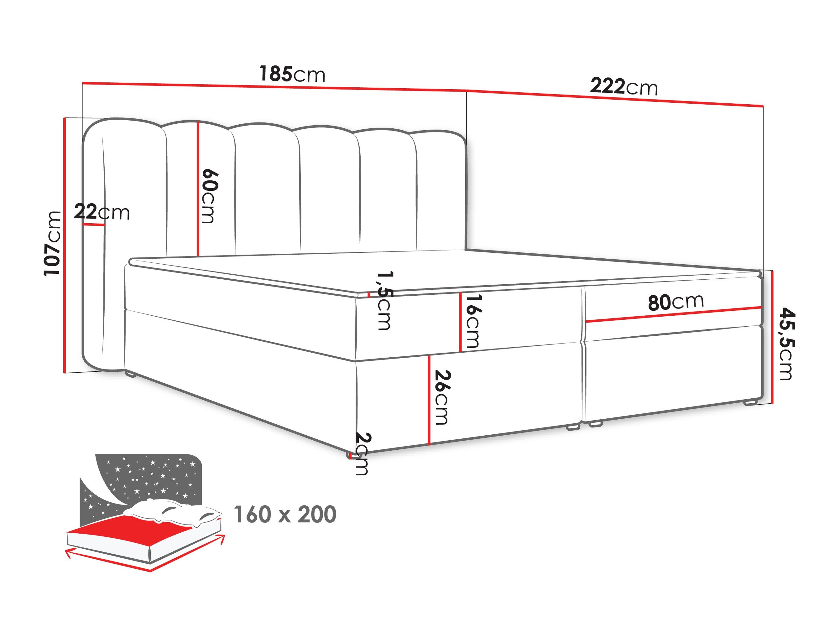 Jenkkisänky Stonecrest 112 (Lambi 07)