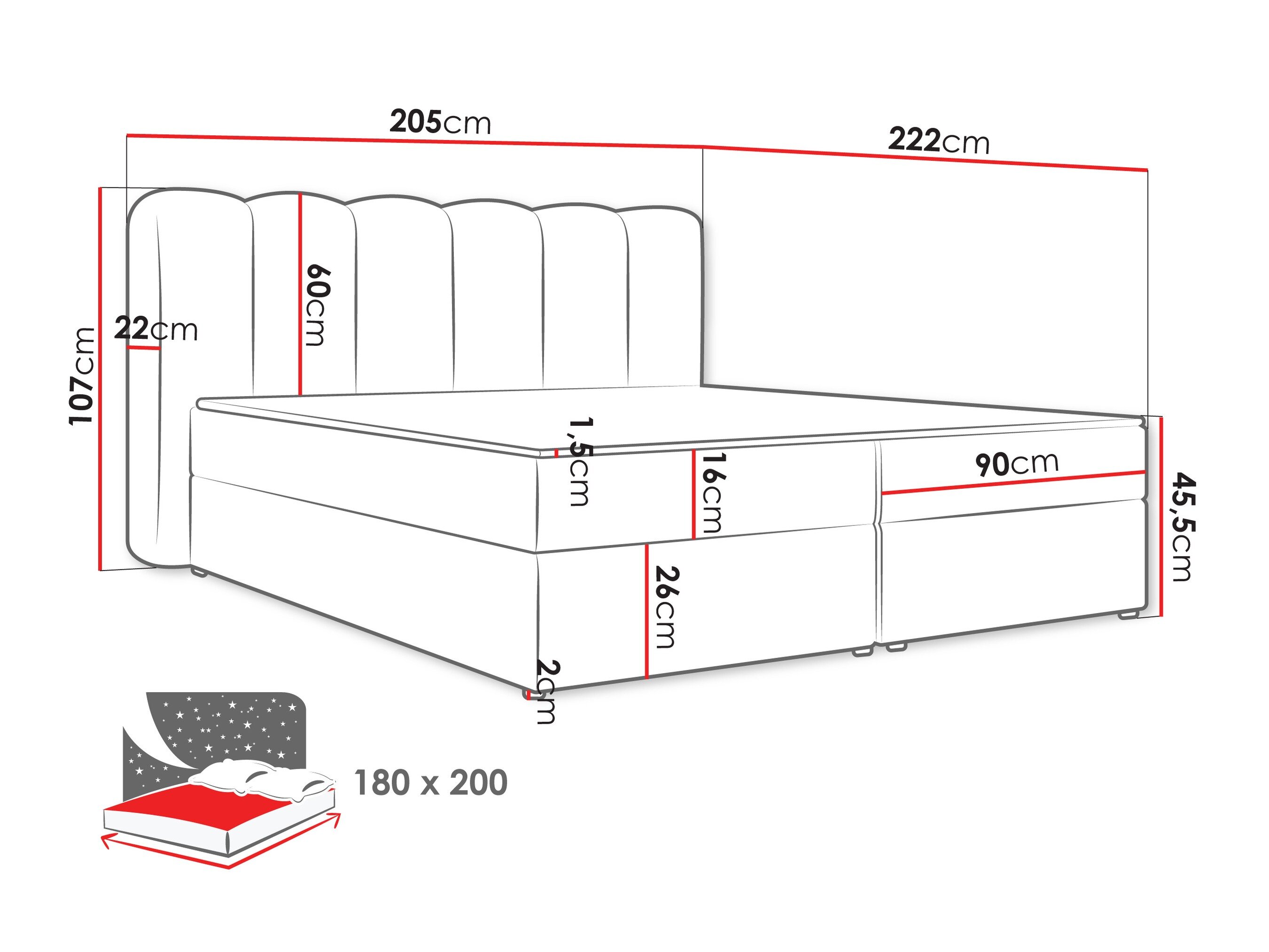 Jenkkisänky Stonecrest 112 (Lambi 11)