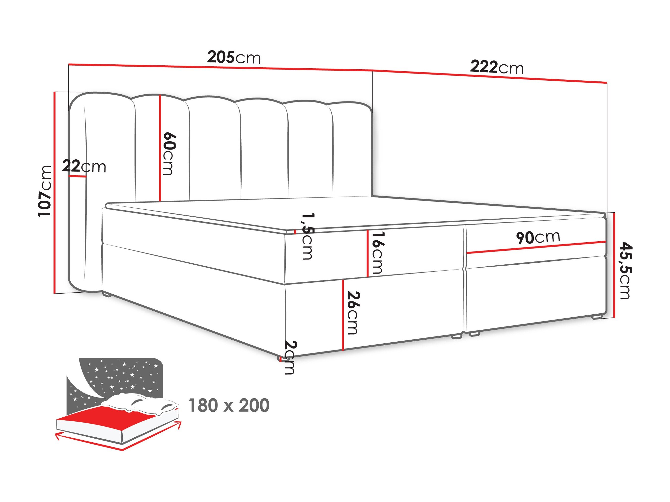 Jenkkisänky Stonecrest 112 (Lambi 12)
