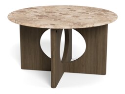 Coffee table Norsica 1112 (Dark oak + Brown marble)