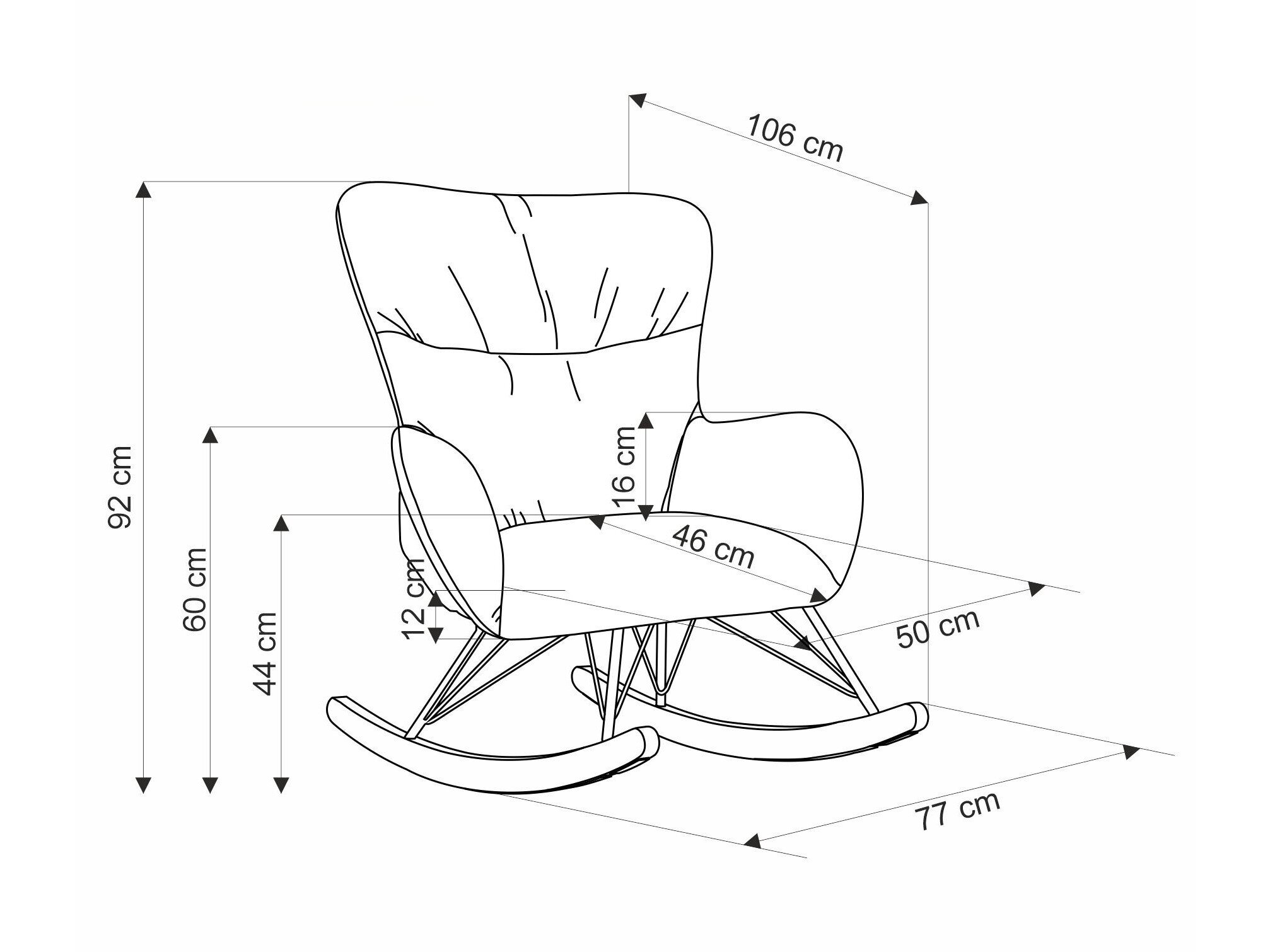 Keinutuoli Houston 1594 (Harmaa)