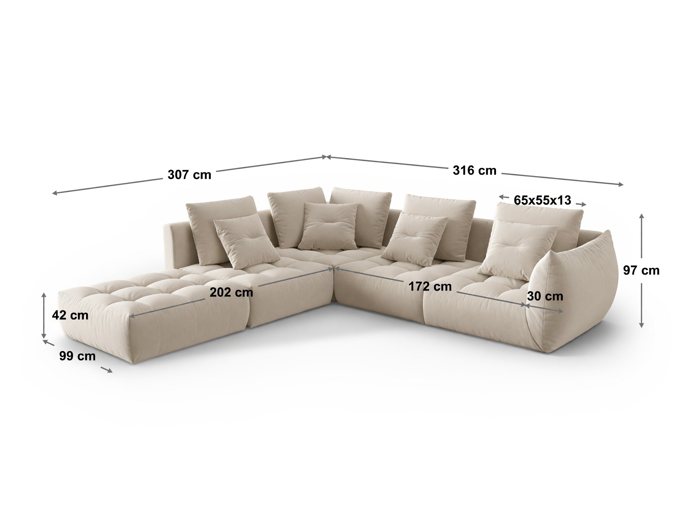 Moduulikulmasohva Benorli 104 (Casino Taupe)