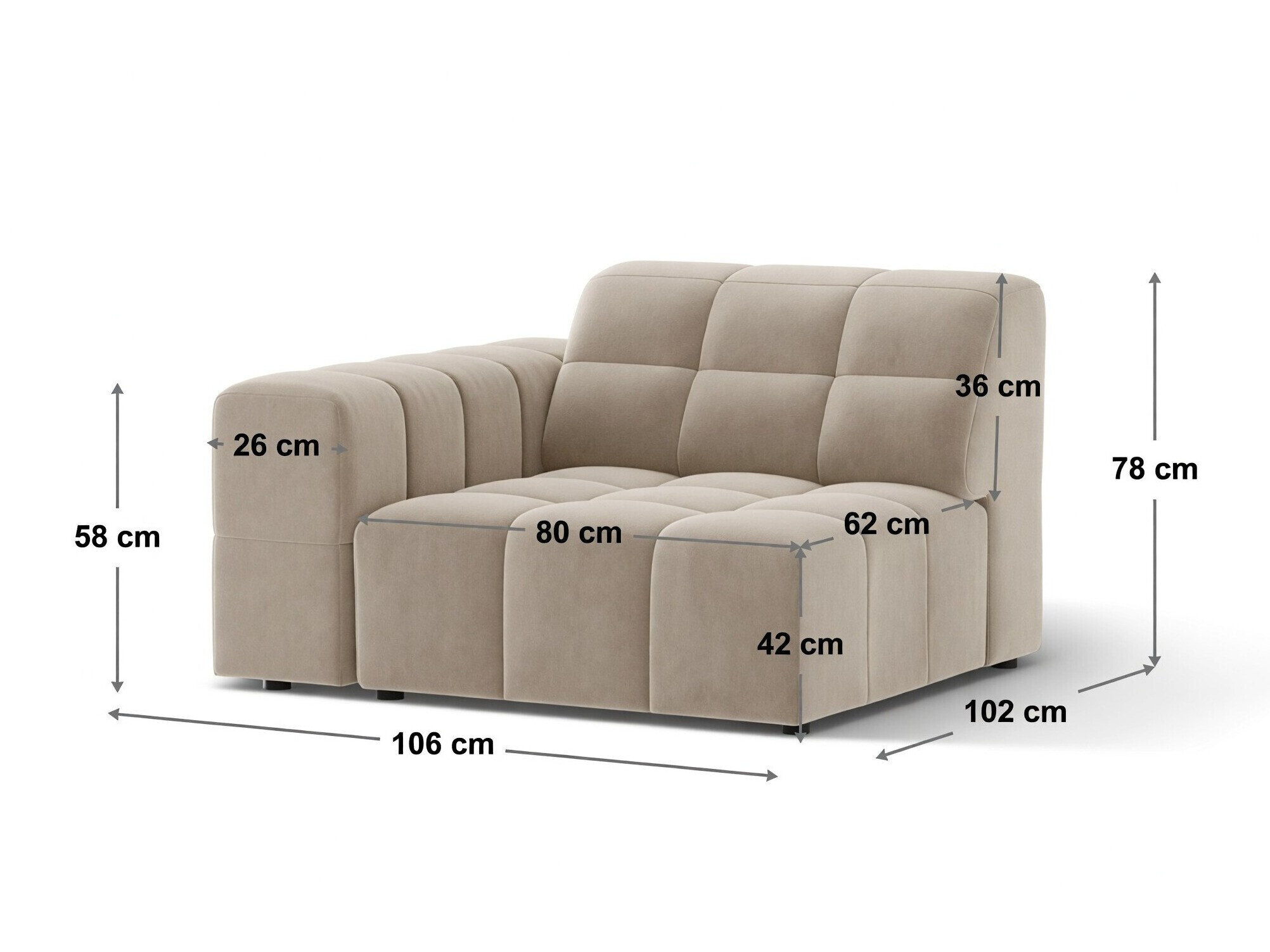 Modulaarinen istuinyksikkö Somelo 112 (Bluvel 30)