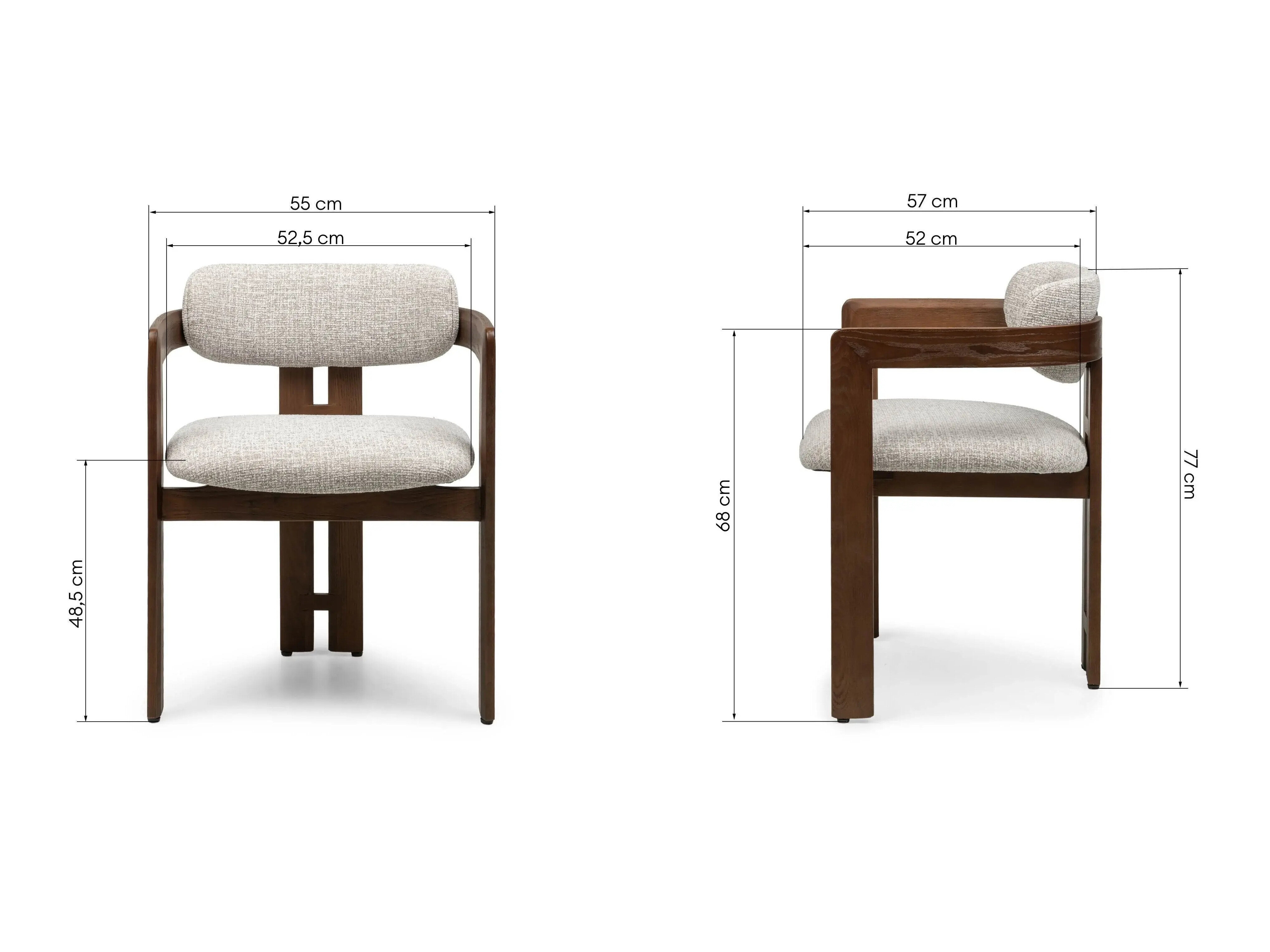 Tuoli Burleson 565 (Tumma saksanpähkinä + Beige)