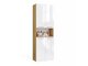 Pystymallinen kylpyhuonekaappi Nolmaru 101 (Artisaanitammi + Kiiltävä valkoinen)