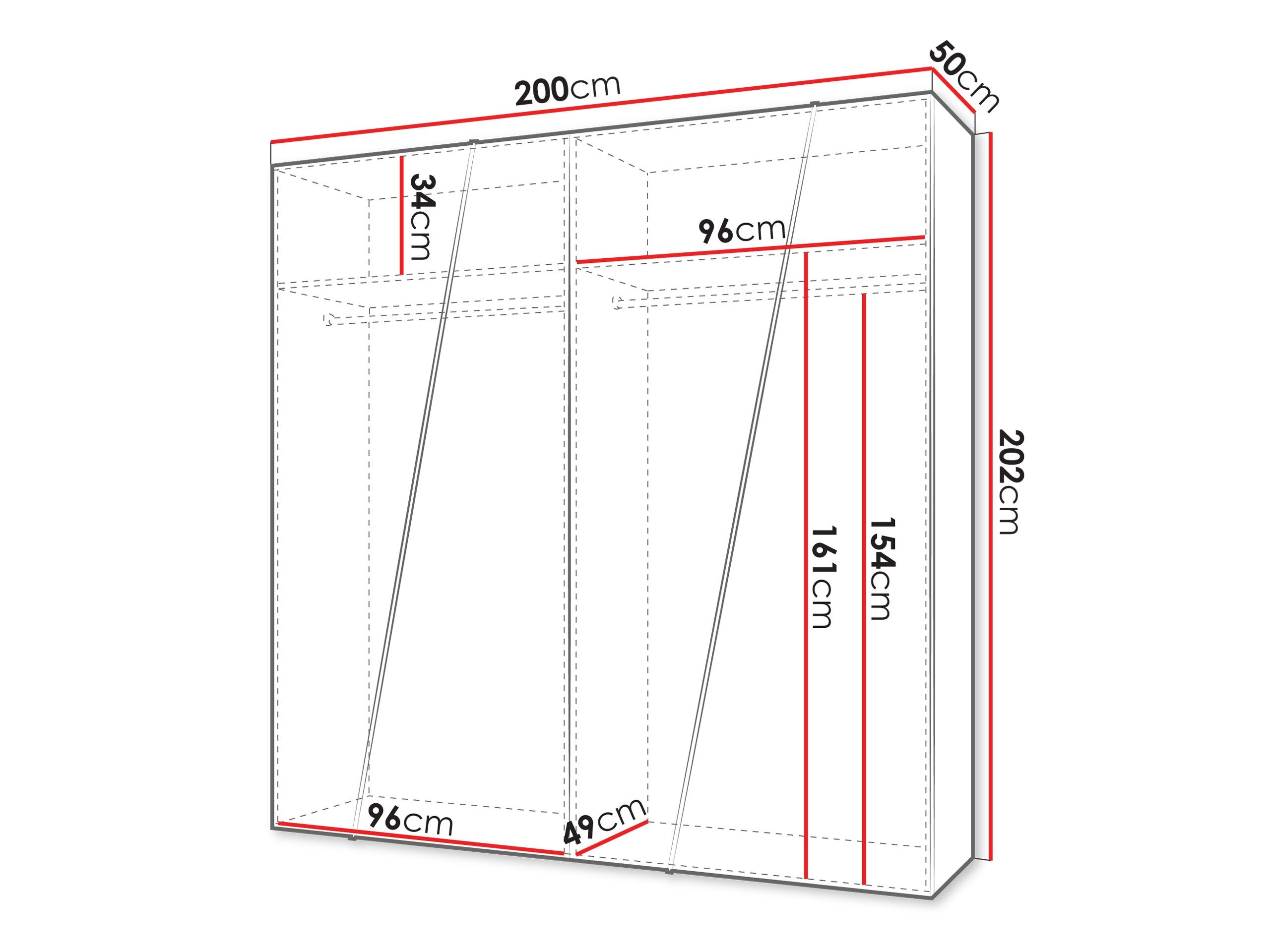 Vaatekaappi Hartford 640 (Kashmir)