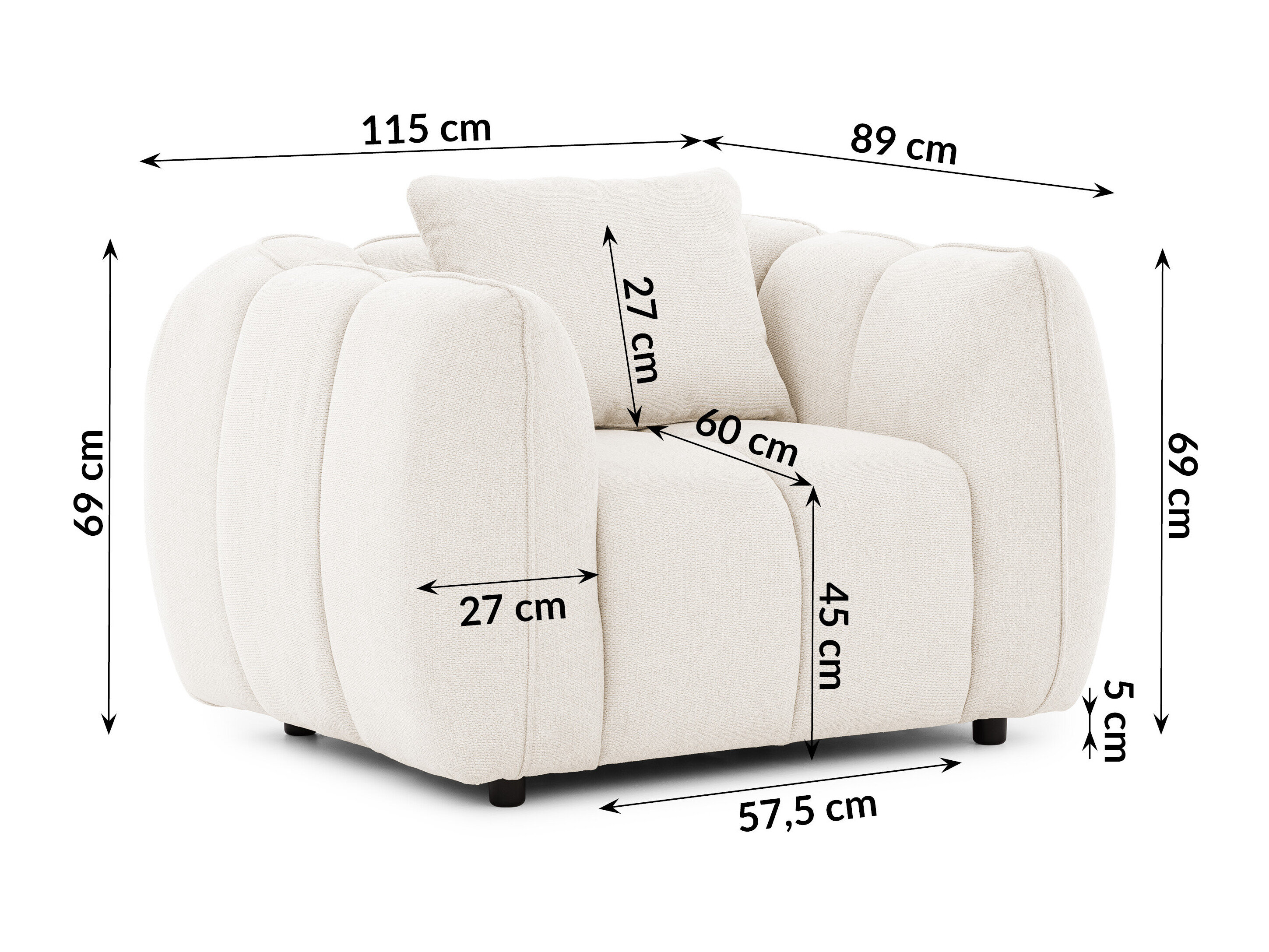 Armchair Rocklin 196 (Aragon 01)