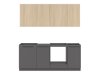 Kitchen set Boston 793 (Anthracite + Light oak)