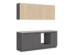 Kitchen set Boston 793 (Anthracite + Light oak)