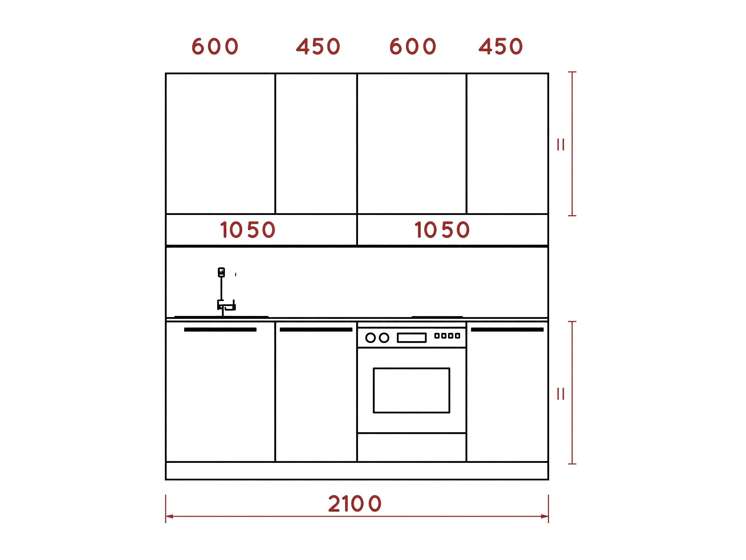 Kitchen set Boston 793 (White + Light oak)