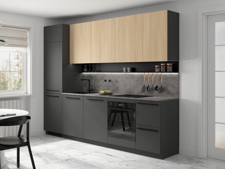 Kitchen set Boston 799 (Anthracite + Light oak)
