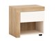 Bedside table Feldeli 113 (Riviera oak + Glossy white)