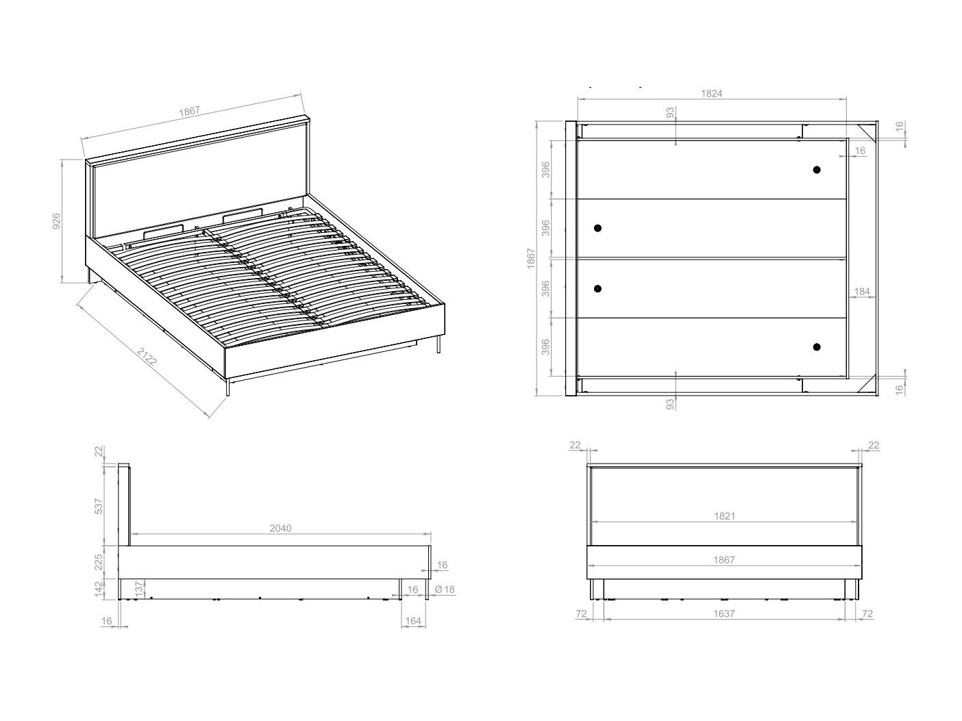 Sänky Sermavi 140
