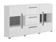 Chest of drawers Ophsalu 106 (White + Glossy white)