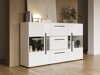 Chest of drawers Ophsalu 106 (White + Glossy white)