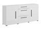 Chest of drawers Ophsalu 108 (White + Glossy white)