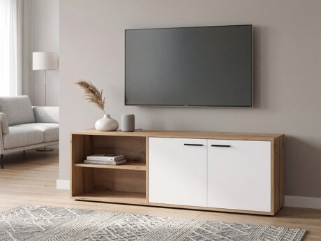 TV-taso Ontario 245 (Valkoinen + Artisaanitammi)