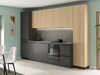 Kitchen set Boston 796 (Anthracite + Light oak)