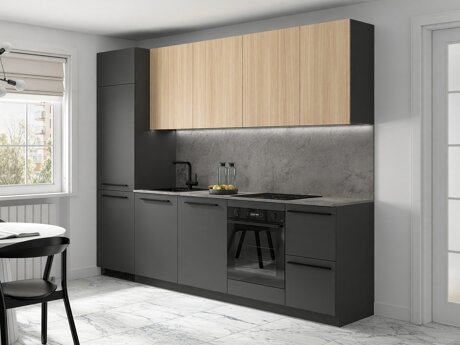 Kitchen set Boston 798 (Anthracite + Light oak)