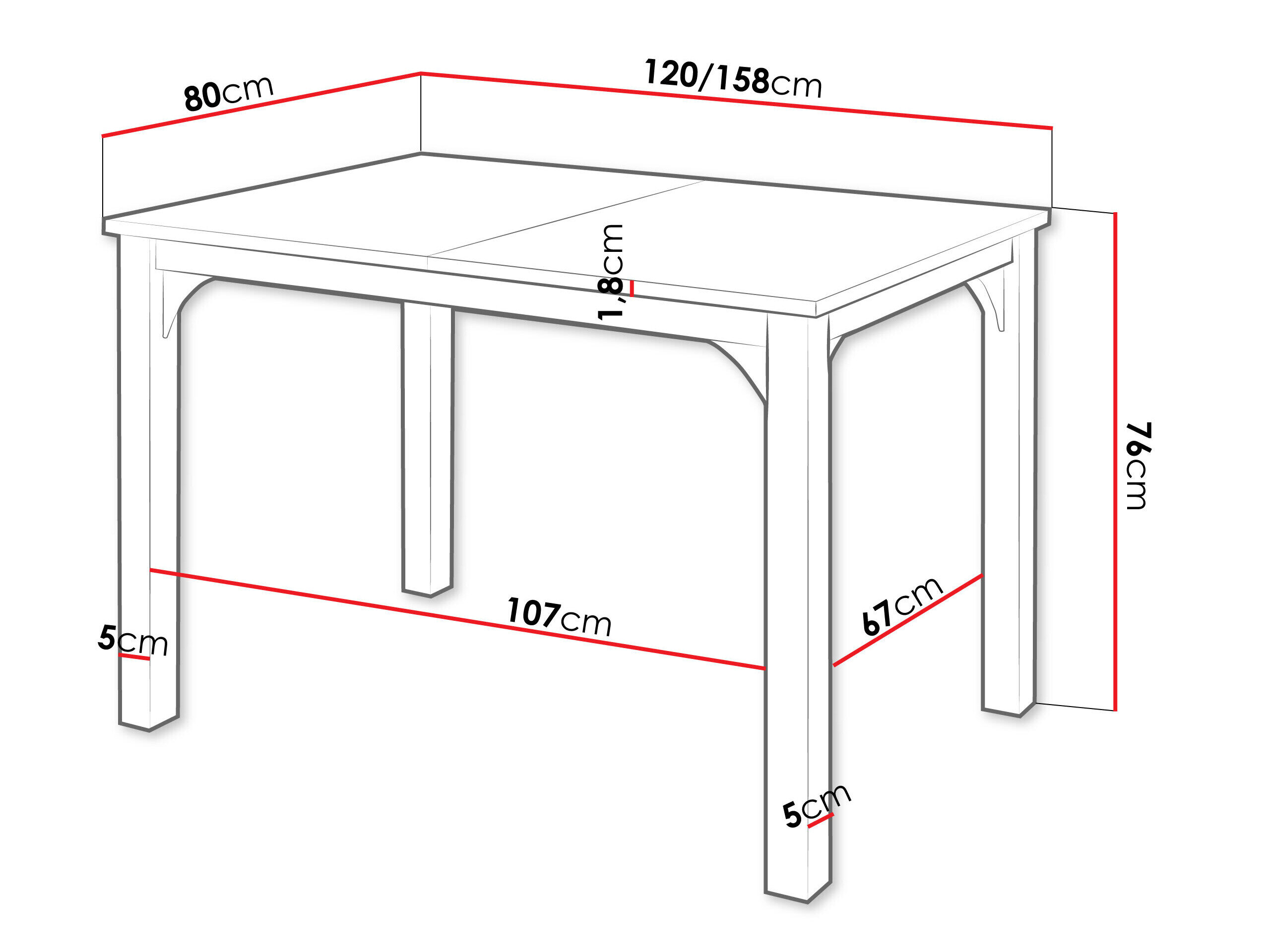 Table Oswego 135 (Graphite + Black)