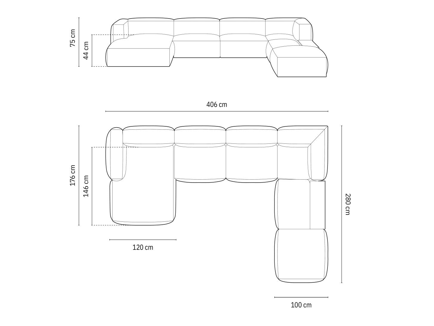 Moduulikulmasohva Sorcoro 124 (Vogue 01)