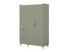 Wardrobe Fertalu 100 (Green + Oak)