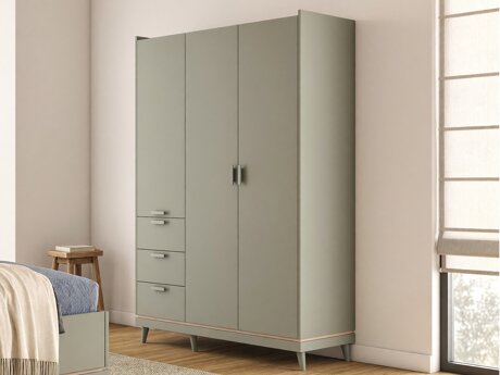 Wardrobe Fertalu 100 (Green + Oak)