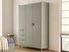 Wardrobe Fertalu 100 (Green + Oak)