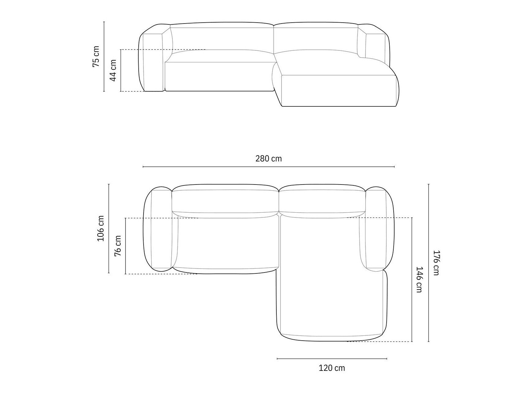Moduulikulmasohva Sorcoro 105 (Vogue 03)