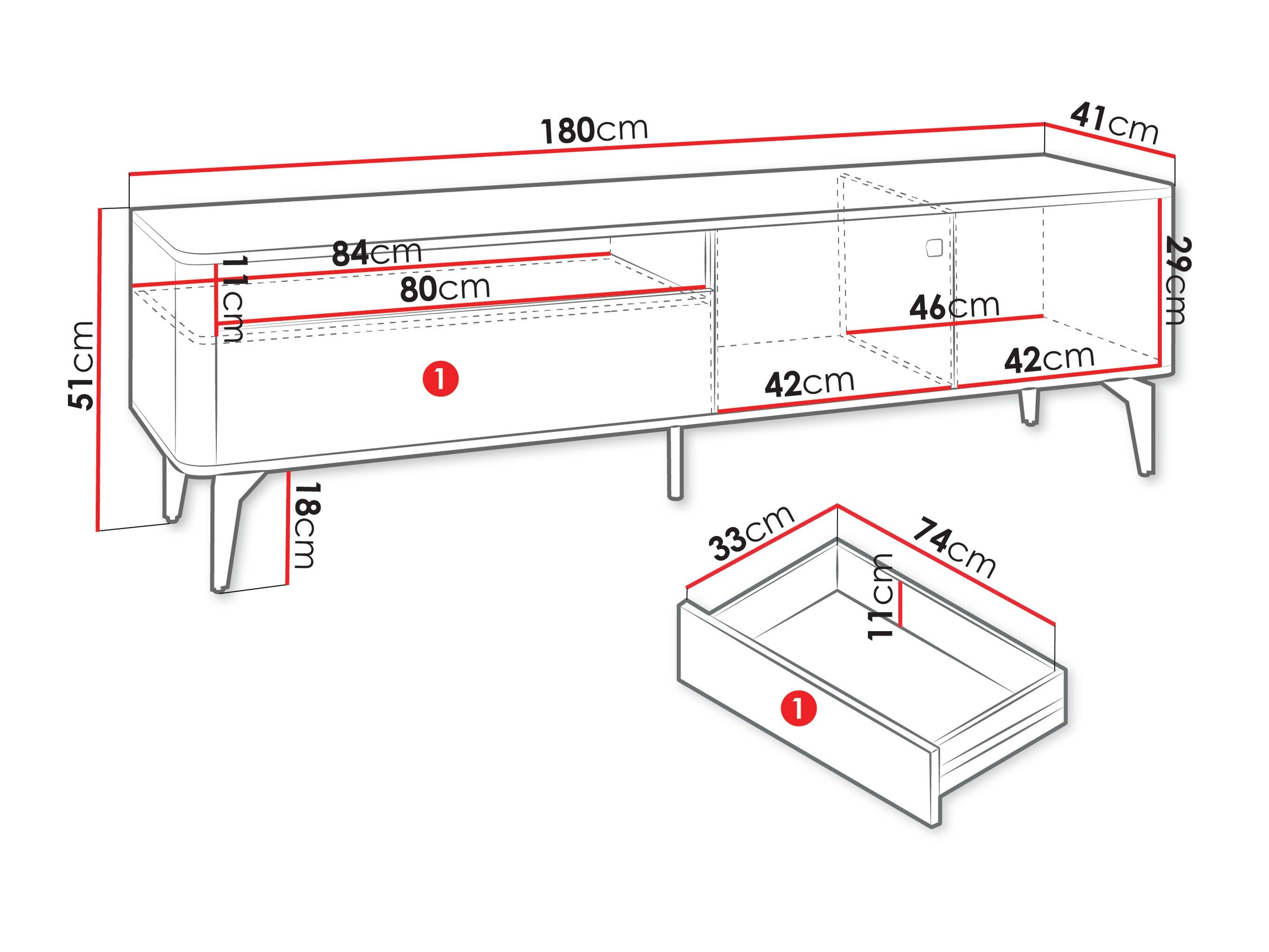 TV stand Telivo 105