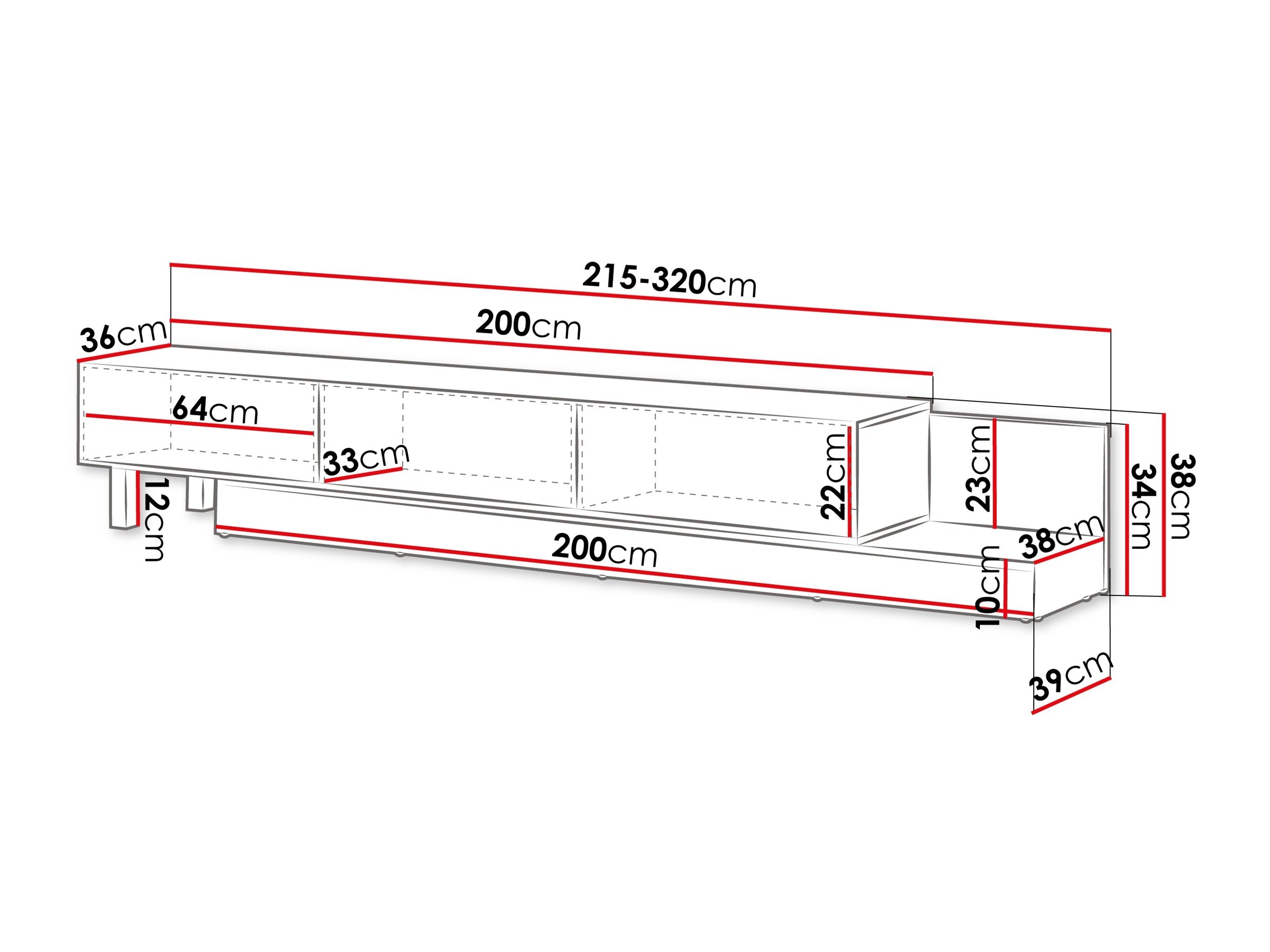 TV stand Charlotte 214