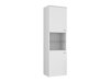 Wall-mounted bathroom cabinet Salus (White + White marble)
