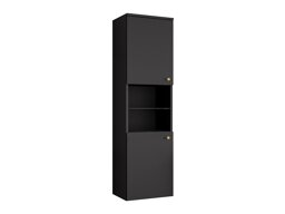 Wall-mounted bathroom cabinet Salus (Black + Black marble)