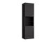 Wall-mounted bathroom cabinet Salus (Black + Black marble)