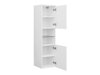 Wall-mounted bathroom cabinet Salus (White + White marble)