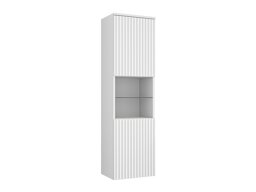 Wall-mounted bathroom cabinet Nauta (White + White marble)