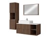 Bathroom set Nauta I (Walnut + White marble)