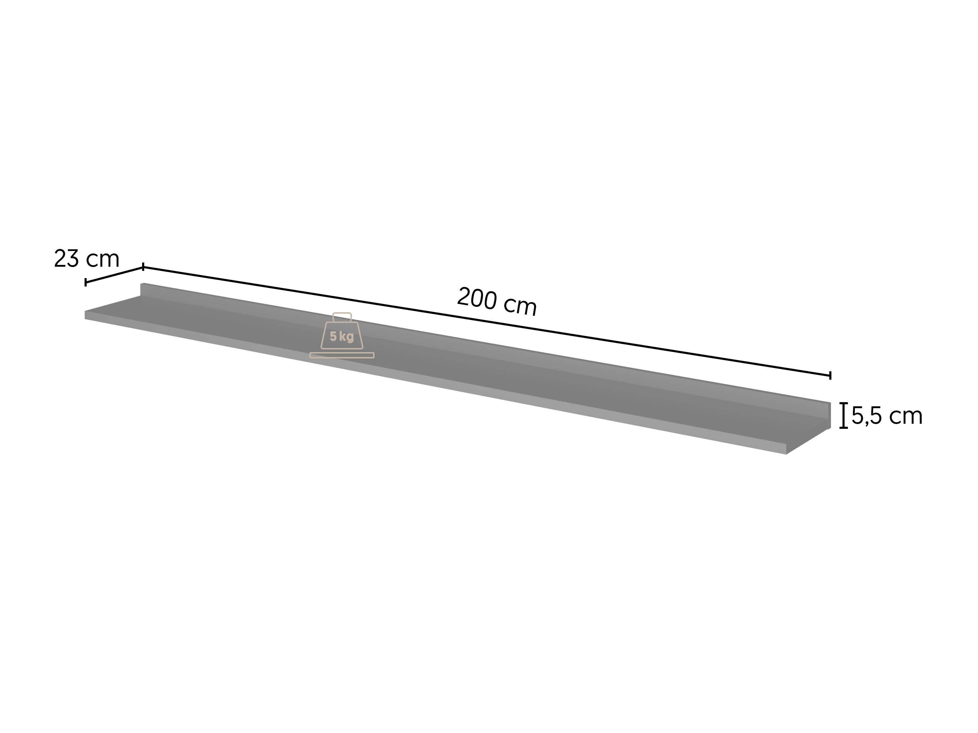 Wall shelf Talevaro 100 (Black)