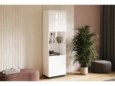 Bookcase Talevaro 101 (White + Glossy white)