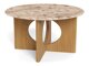 Coffee table Norsica 1112 (Light oak + Brown marble)