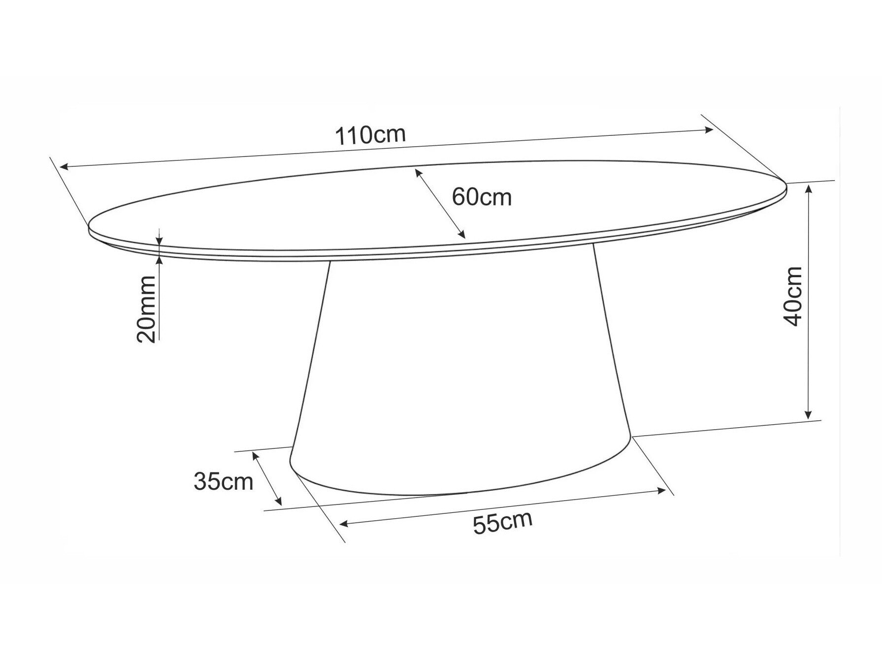 Coffee table Detroit 1075 (Walnut)