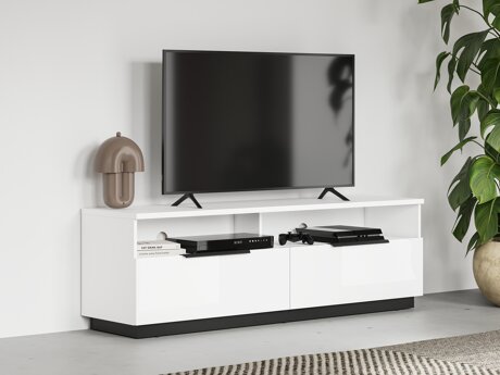 TV stand Talevaro 103 (White + Glossy white)