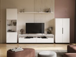 Living room set Talevaro 106 (White + Glossy white)