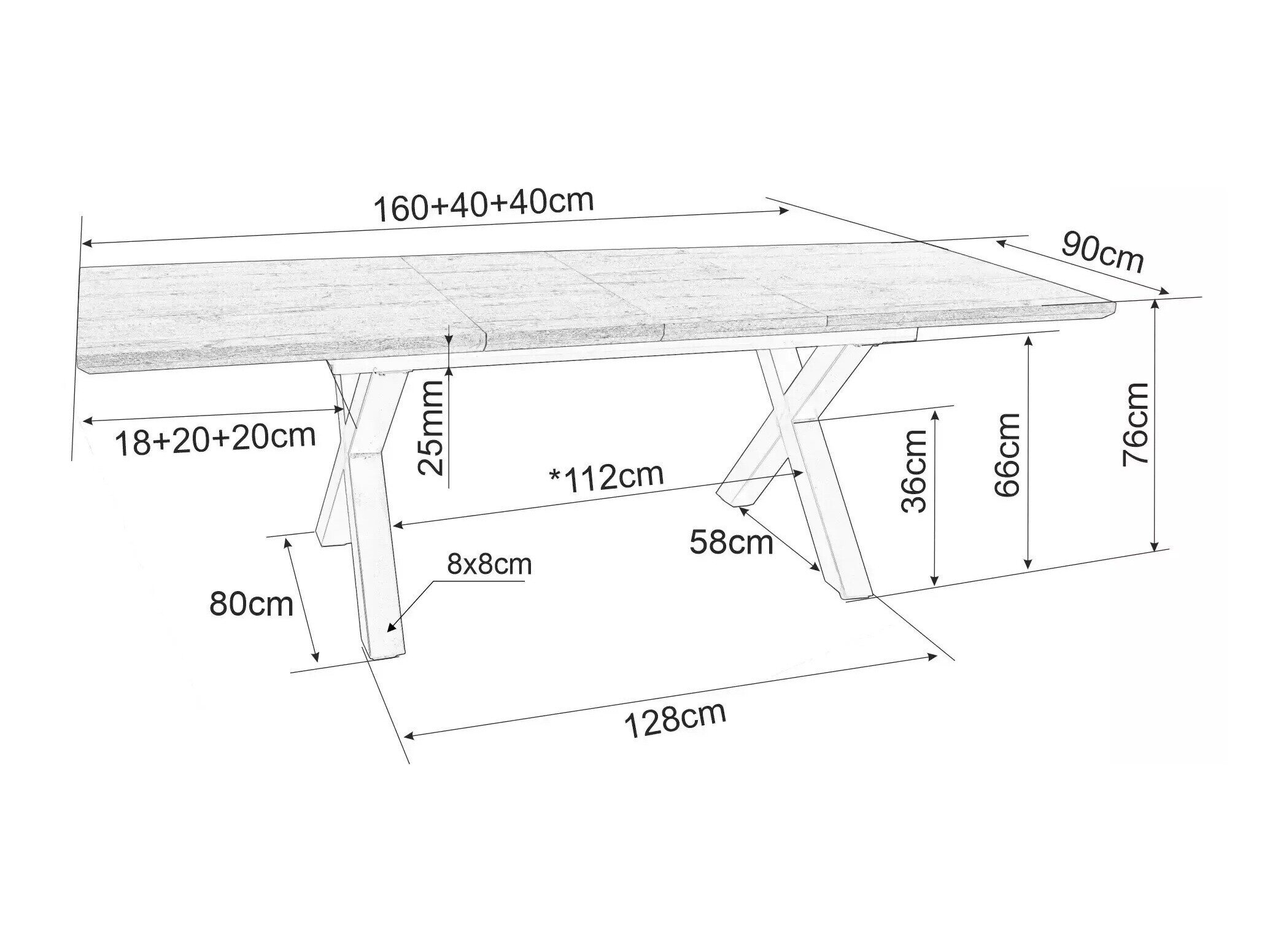 Table Detroit 1078 (Oak)