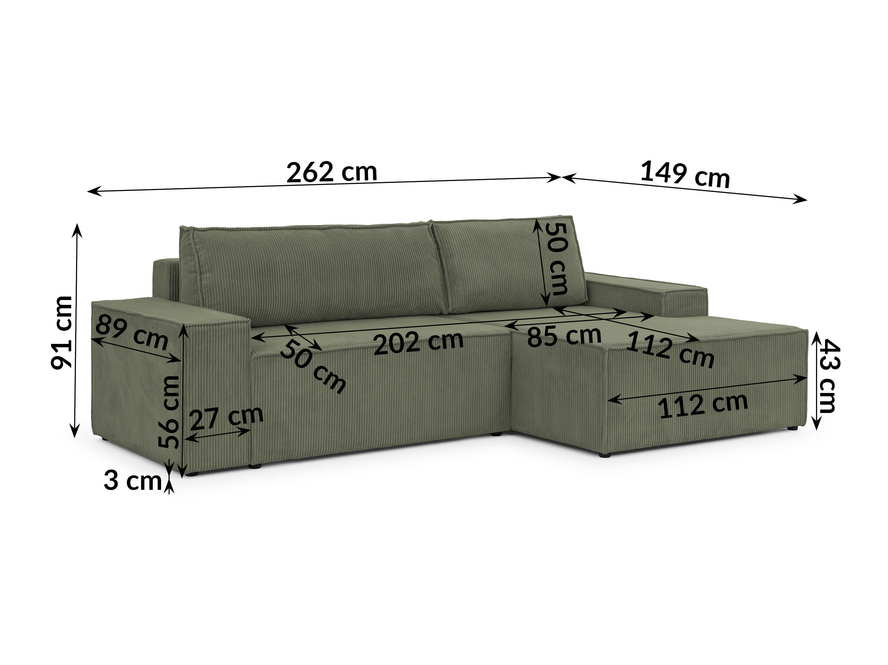Corner sofa Rocklin 230 (Lincoln 37)