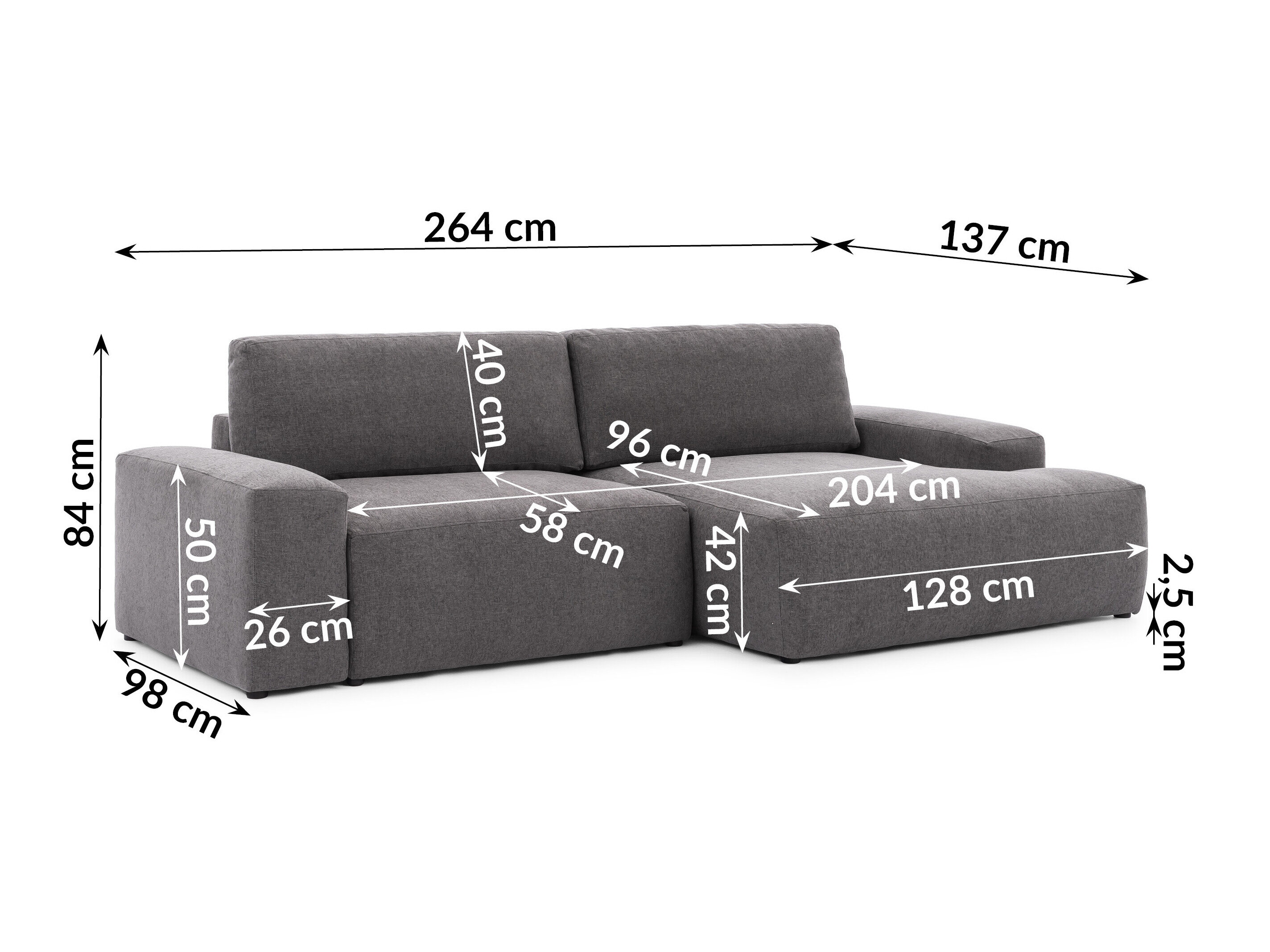 Corner sofa Rocklin 238 (Alta 17)