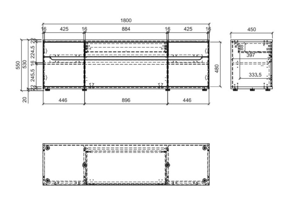 TV stand Deldori 107